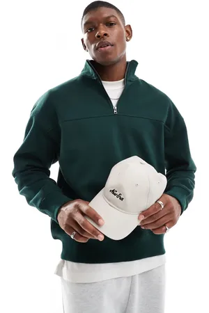 Pull&Bear 1/4 zip sweatshirt in