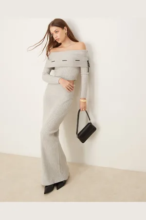 The Frolic X Bella Stovey exclusive fold waist ribbed knitted maxi skirt in (part of a set)
