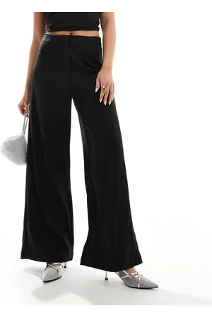 VERO MODA Wide leg pants with glitter pinstripe in