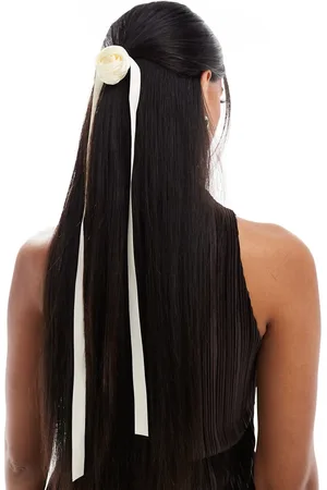 Easilocks X ASOS Exclusive Cream Flower Hair Tie-White