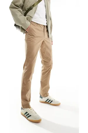 Paul Smith Tapered chino pants with patch logo in -Brown