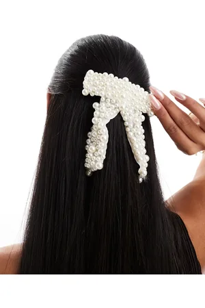 Easilocks X ASOS Exclusive Pearl Hair Bow-White