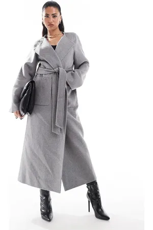 Forever New Scarf coat in -Grey