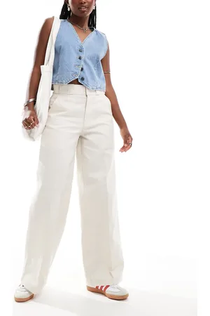 Dickies Grove Hill wide leg pants in off - exclusive to ASOS