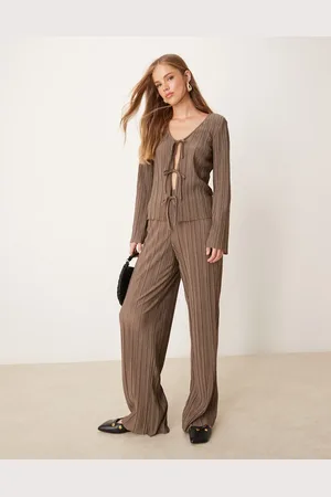 JDY Wide leg plisse pants in (part of a set)