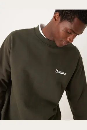 Barbour Brushed Nicholas os crew neck sweatshirt-Green