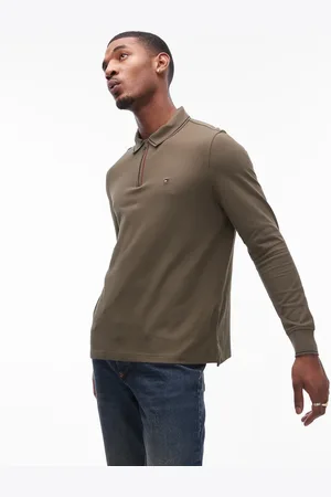 Tommy Hilfiger Long sleeve half zip polo in