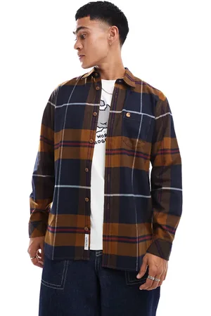 Carhartt Long sleeve Garnett checked shirt in brown