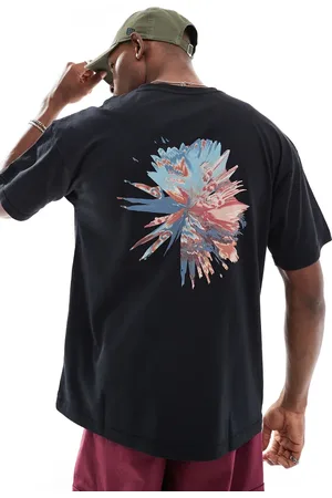 Pretty Green Oversized t-shirt with distort back print in
