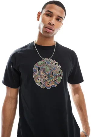 Pretty Green 15th anniversary paisley logo t-shirt in