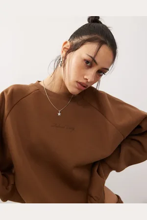 Reclaimed Balloon sleeve raglan sweat in tobacco (part of a set)