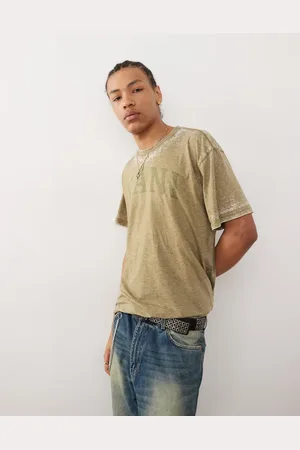 Karl Kani Serif burnout t-shirt in olive