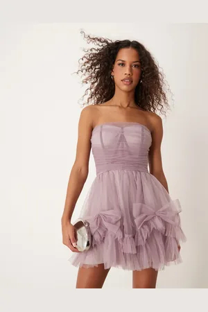 Lace & Beads Corset overlay mini dress in