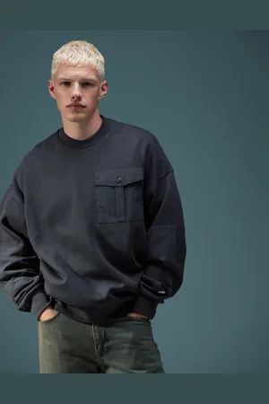 Champion Rochester utility crew neck sweatshirt in black-Brown