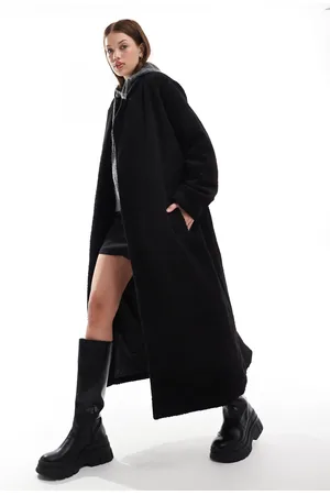 Brave Soul Textured belted overcoat in