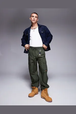 Champion Rochester utility cuffed cargo trackies in dark green