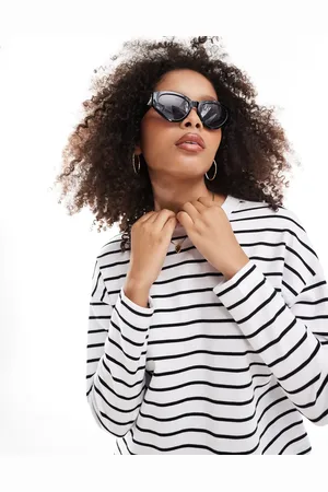 New Look Long sleeve boxy tee in stripe