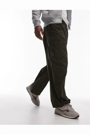 Topman Wide leg cargos in -Green