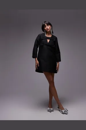 ARKET Mini dress with bow back detail in
