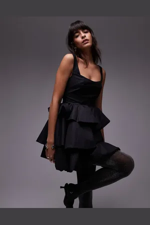 & OTHER STORIES Tiered puffball mini dress in