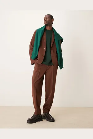 ASOS Oversized tapered suit pants in twill