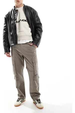 Brave Soul Loose fit multi pocket cargo pants in taupe