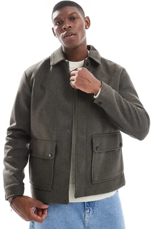 Only & Sons Utility harrington jacket in light brown