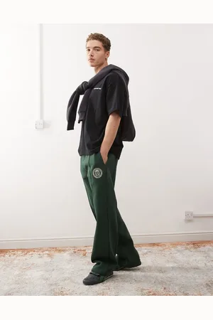 Prohibited Seam detail sweat straight leg trackies in green