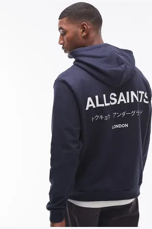 AllSaints Underground Oth hoodie in navy