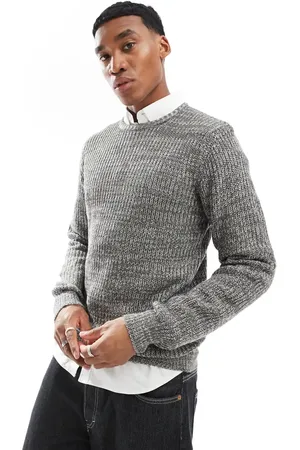 Brave Soul Crew neck stitch detail jumper in