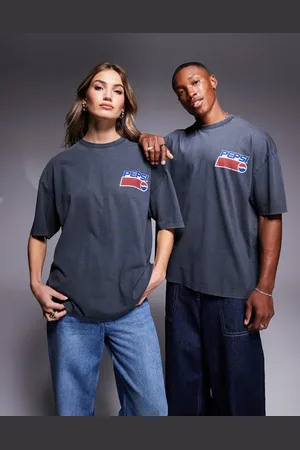 ASOS Unisex oversized licence t-shirt with Pepsi logo prints in