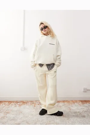 Prohibited Script logo straight leg trackies in -White