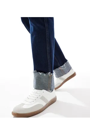 London Rebel London Rebel Cally Wide Fit sneakers with gum sole in