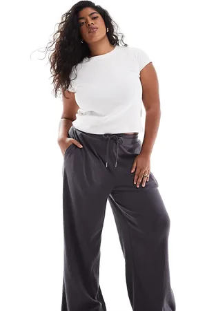 Yours Ribbed wide leg trackies in