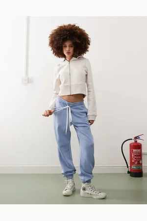 Monki Cuffed trackies in -Black