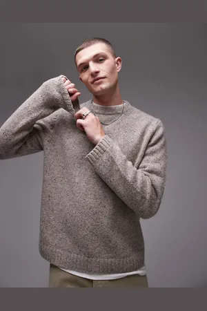 ARKET Relaxed fit wool blend textured sweater in -Neutral