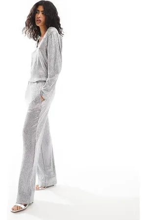 Object Wide leg pants with elasticated waist in (part of a set)