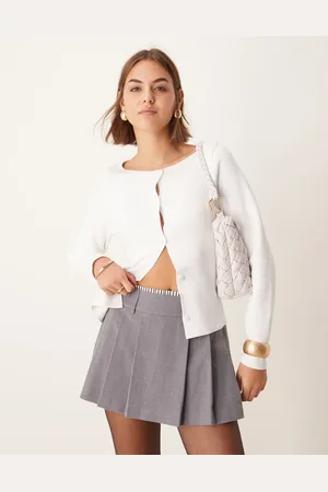 New Look Boxer detail pleated mini skirt in