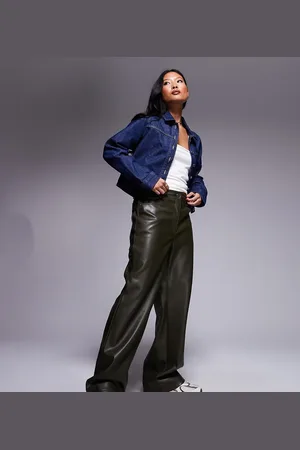 River Island Relaxed straight pants in -Green