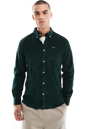 Barbour Ramsey tailored shirt in dark green