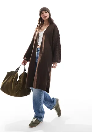 Threadbare Cable knit longline cardigan in