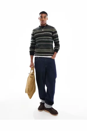Barbour Case fair isle crew neck sweater-Black