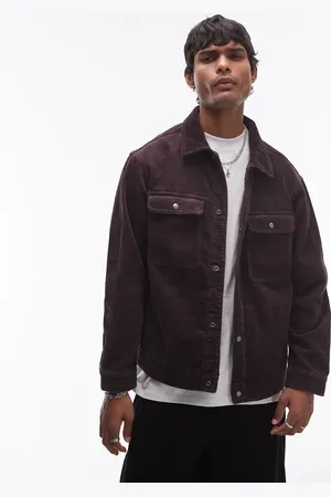 AllSaints Castleford cord jacket in deep purple