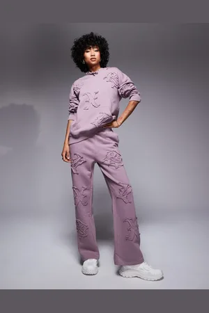 Liquor N Poker All over motif straight leg trackies in berry mix (part of a set)-Red