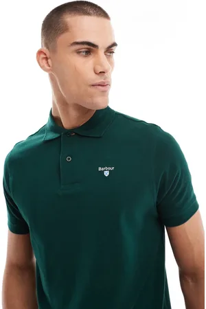 Barbour Tartan Pique Polo Shirt-Green