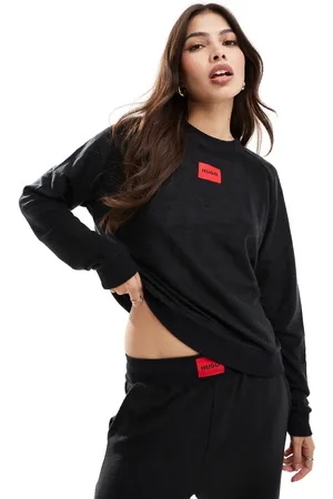 HUGO BOSS HUGO Bodywear Snoozie sweatshirt in teddy fleece (part of a set)