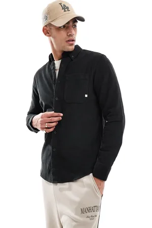 Farah Spencer long sleeve cord shirt in washed