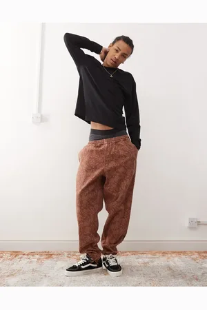 Santa Cruz Unite pants in washed orange print-Brown