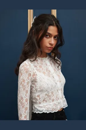 Sister Jane Dream button up lace top in (part of a set)-White