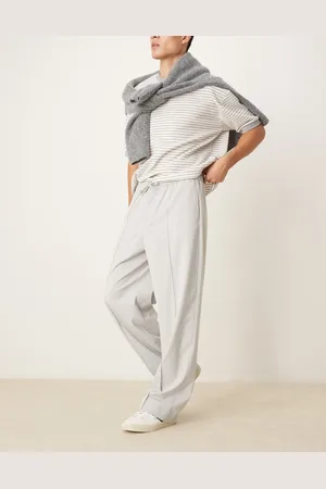 ASOS Pull on smart wide leg pants in pinstripe